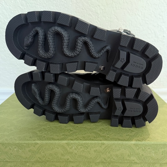 Gucci 628855 Women's Interlocking Gg Logo Matelasse Leather Ankle Boots - Picture 13 of 13